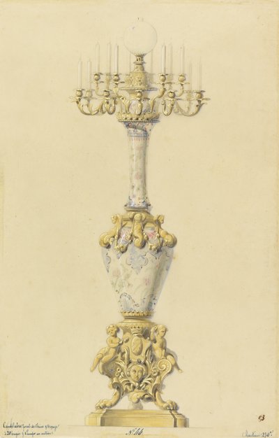 Design for a Gas Lamp and Candelabrum by Unbekannt Unbekannt